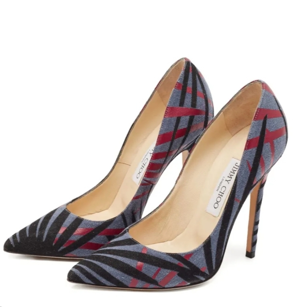 Jimmy Choo Jean Canvas Women's Heels Size 37